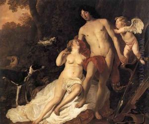 Venus and Adonis c. 1650 by Jacob Adriaensz Backer