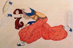 A Study for a figure of a dancer for Scheherazade