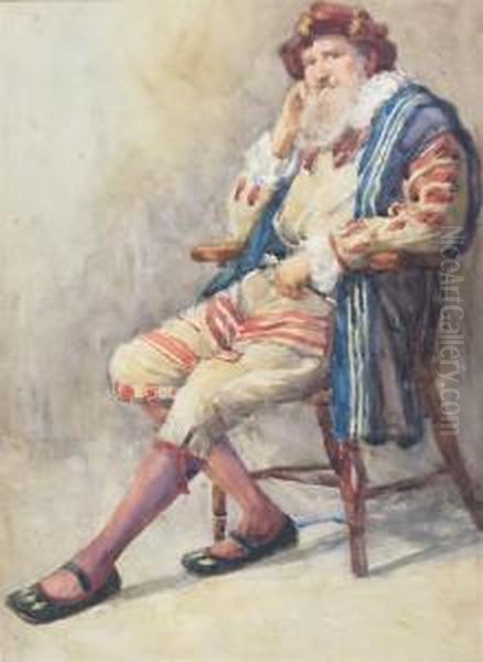 Studies Of A Man In 16th Century Dress - view 1