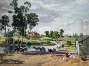 A Folio Of Eight Rural Views