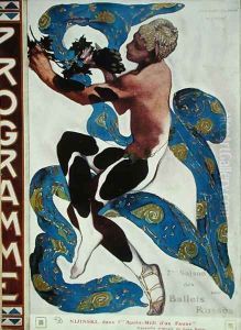 Nijinsky's Faun Costume in 'L'Apres Midi d'un Faune' by Claude Debussy by Leon Samoilovitch Bakst