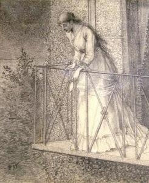 Woman On A Balcony - view 1