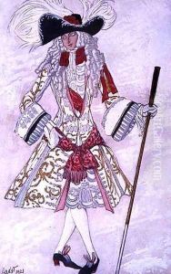 Costume design for Prince Charming at Court, from Sleeping Beauty, 1921 by Leon Samoilovitch Bakst