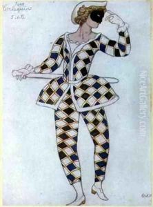 Costume design for Harlequin, from Sleeping Beauty, 1921 by Leon Samoilovitch Bakst