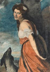 Lady Hamilton As A Bacchante by Horatio Walker