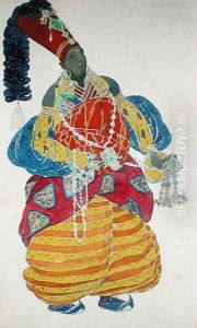 The Great Eunuch, costume design for Diaghilev's production of the ballet 'Scheherazade', 1910 (detail)