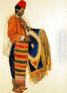 Costume Design for 'Le Marchand de Tapis, Rue a Belleville' by Leon Samoilovitch Bakst