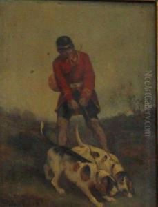 Piqueux Et Ses Deux Chiens by James Alexander Walker