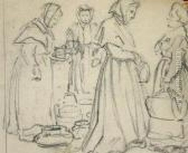 Women Gathered At A Market - view 1