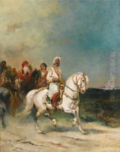 A Maharaja On A White Horse by James Alexander Walker