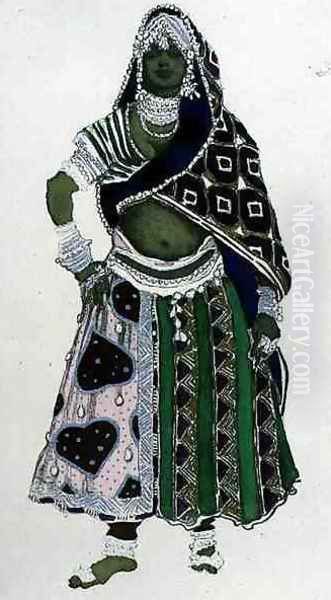 Costume design for an Arab Girl, from Le Dieu Bleu, 1911 - view 1