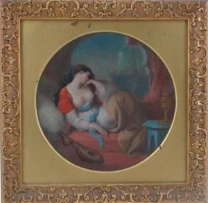 A Musical Odalisque Sleeping By A Window by John Eaton Walker