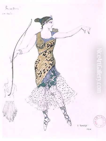 Anna Pavlova dressed as Diana, 1910 - view 1