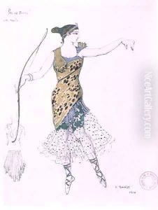 Anna Pavlova dressed as Diana, 1910