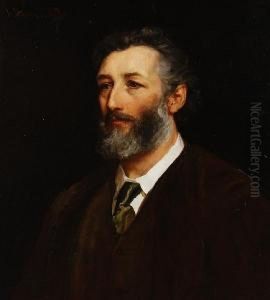 Portrait Of Frederic, Lord Leighton by John Hanson Walker