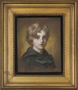 Portrait Of A Young Boy, Bust-length by John Hanson Walker