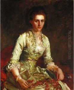 Portrait Of Edith Williams, Later Lady Boscawen by John Hanson Walker