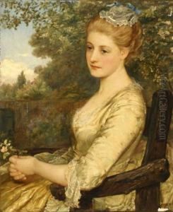 Contemplation In The Garden by John Hanson Walker