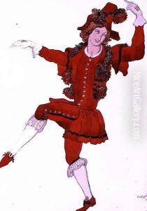 Costume design for a Pageboy of the Fairy Mountain-Ash, from Sleeping Beauty, 1921 by Leon Samoilovitch Bakst