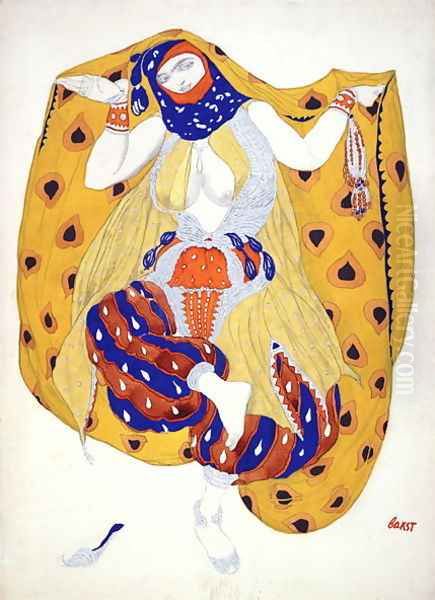 Costume design for a dancer in 'Scheherazade', a ballet first produced by Diaghilev - view 1