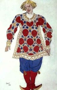 Costume design for The Russian Buffoon, from Sleeping Beauty, 1921 by Leon Samoilovitch Bakst