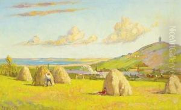 Gathering Hay Near Scrabo County Down - view 1