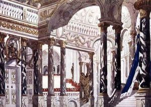 Scenery design for The Baptism, from Sleeping Beauty, 1921 (1)