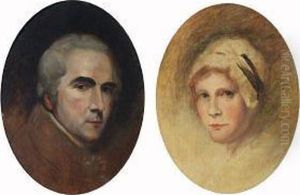 Head Study Of A Lady, Wearing A Bonnet; Headstudy Of A Gentleman