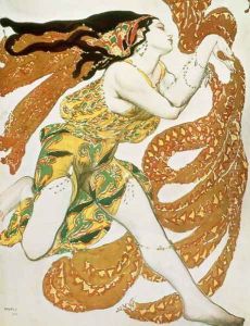 Costume design for a bacchante in 'Narcisse' by Tcherepnin, 1911 by Leon Samoilovitch Bakst