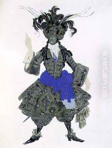 Costume design for a Black Guard for 'The Sleeping Princess', c.1921 by Leon Samoilovitch Bakst