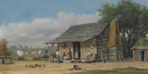 Wash Day, Cabin Scene by William Aiken Walker