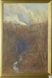 R.w.s., R.b.c. "nightfall Over A Westmorland Beck" Signed And Dated "1894", Also Inscribed On The Artist's Original Label Verso With The Title Of The Work And His Address And Numbered "4"