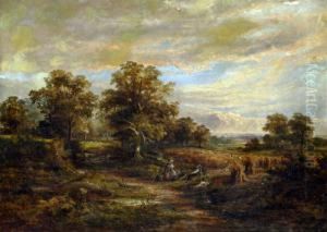 Harvest Time, The Trent Valley by Harry Wallace