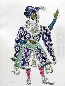Costume Design for a Sultan by Leon Samoilovitch Bakst