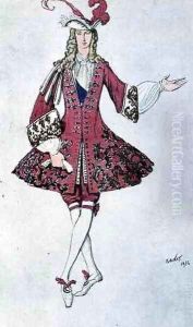 Costume for a page, in the style of Ludwig XIV, from Aladdin, 1916 by Leon Samoilovitch Bakst