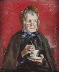 Dam Med Kaffekopp by Alf, Alfred Wallander