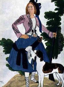 Costume design for The Huntress, 1922 by Leon Samoilovitch Bakst
