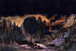 Scenery design from Phedre, 1917 by Leon Samoilovitch Bakst