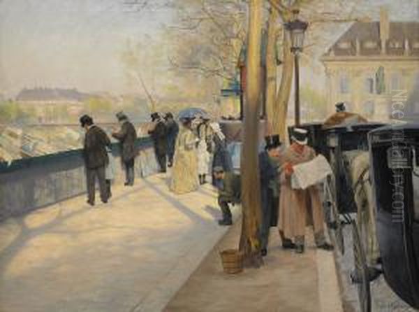 Sur Les Quais De La Seine - Tidningslasande Droskkuskar - view 1