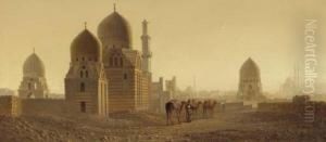 Tombs In A Desert Landscape