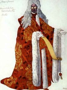 Costume design for Marshal Cantalabutte, from Sleeping Beauty, 1921