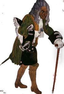 Costume design for Galesson, the Prince's Tutor, from Sleeping Beauty, 1921 by Leon Samoilovitch Bakst
