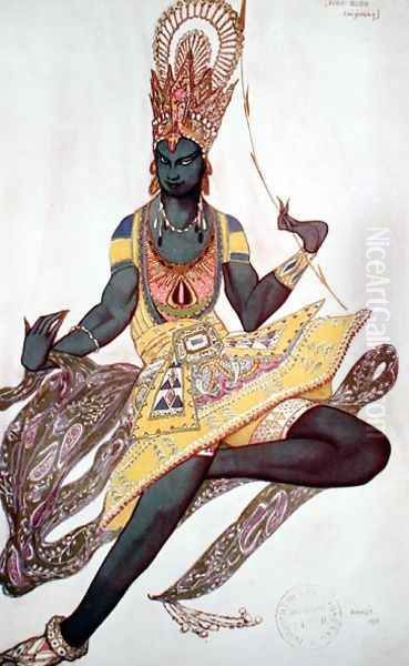 Costume design for Nijinsky (1889-1950) for his role as the 'Blue God', 1911 by Leon Samoilovitch Bakst