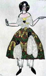 Costume for a female puppet, from La Boutique Fantastique, 1917 by Leon Samoilovitch Bakst