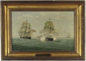 Battle Between The (u.s.s.) Constitution And The Guerriere by Joseph Frederick Wallet Des Barres