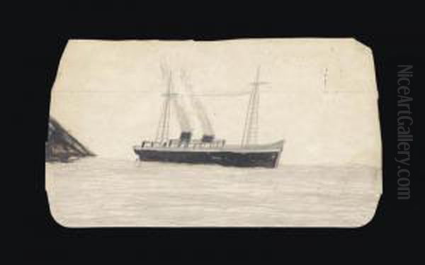 Ship Passing A Rock - view 1
