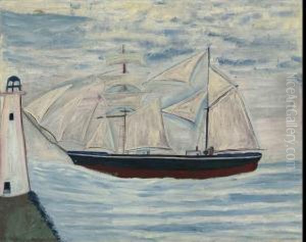 Boat And Lighthouse - view 1