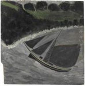 A Fishing Boat Off The Coast by Alfred Wallis