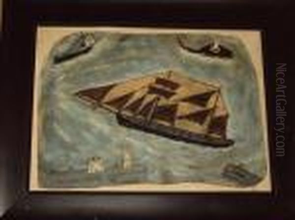 Ships In A Harbour By A Lighthouse, Together With Another Similar - view 1