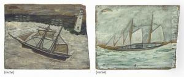 Fishing Boat By A Lighthouse - view 1